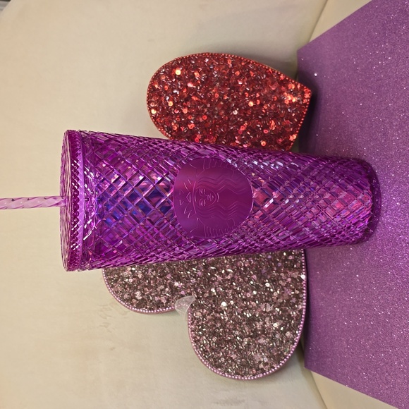 Starbuck 💖💜NWOT💜💖 Beautiful Purply Pink Iridescent Gemstone Tumbler!💖💜💖💜 - Picture 4 of 12